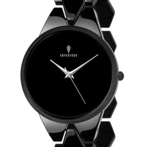 IMPERIOUS - THE ROYAL WAY Analogue Women's Watch (Black Dial)